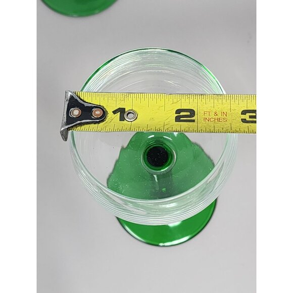 Vintage Green-Stemmed Crystal Wine Glasses Set Of‎ 2 - Picture 10 of 10